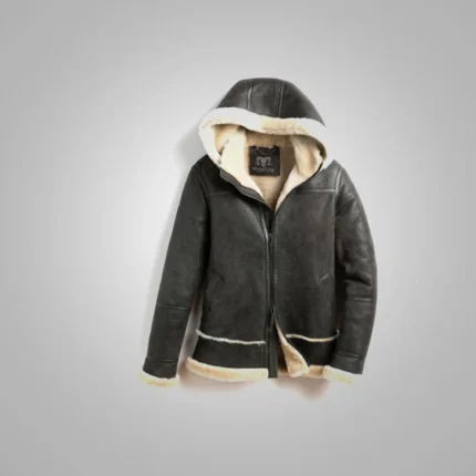 Women B3 Flying RAF Aviator Real Fur Leather Bomber Jacket