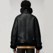 Black Women B3 RAF Aviator Styled Sheepskin Shearling Leather Jacket