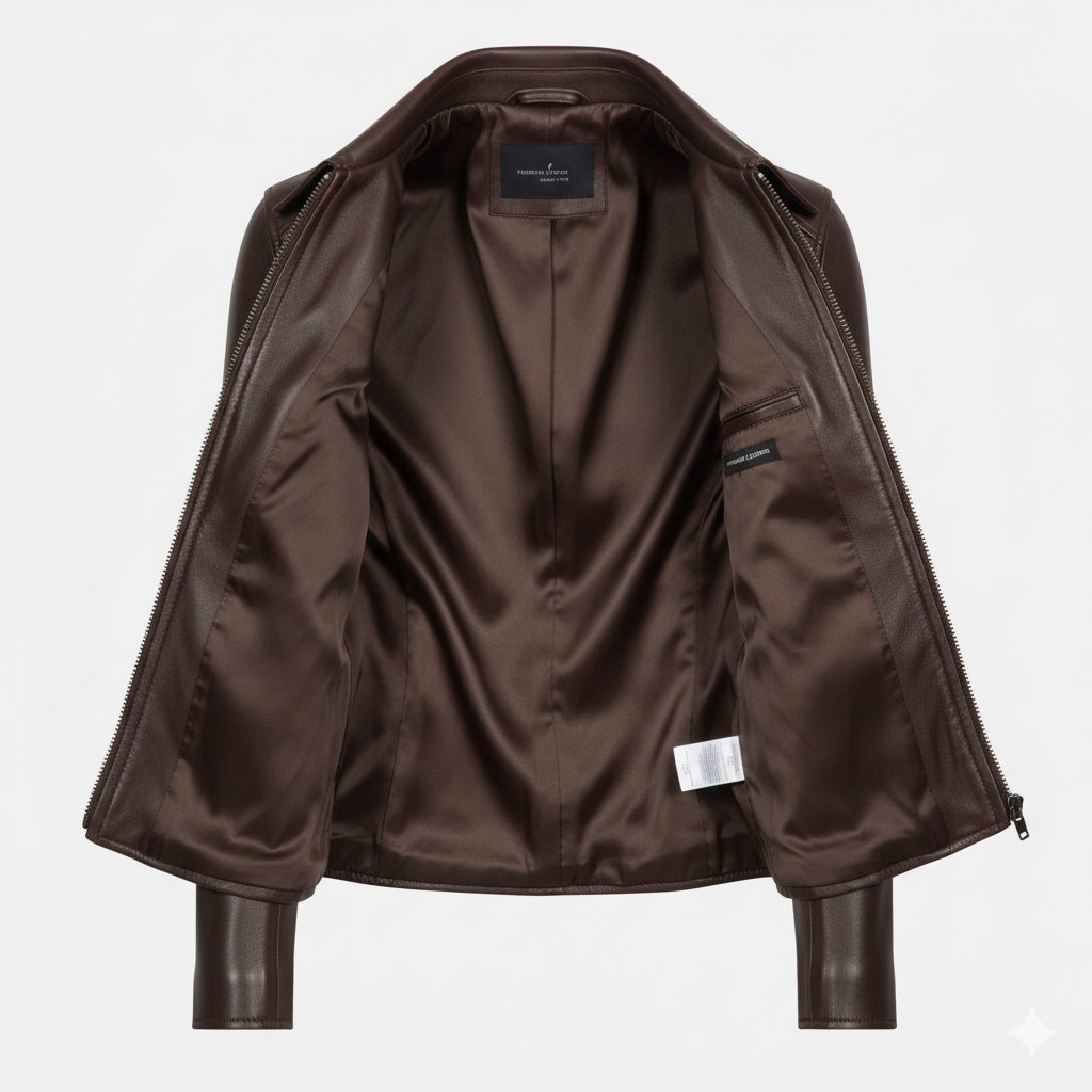 Womens Brown Leather Aviator Jacket Timeless Vintage Appeal