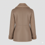 Soft Taupe Shearling Jacket for Women Comfortable Outerwear