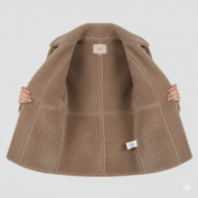 Soft Taupe Shearling Jacket for Women Comfortable Outerwear