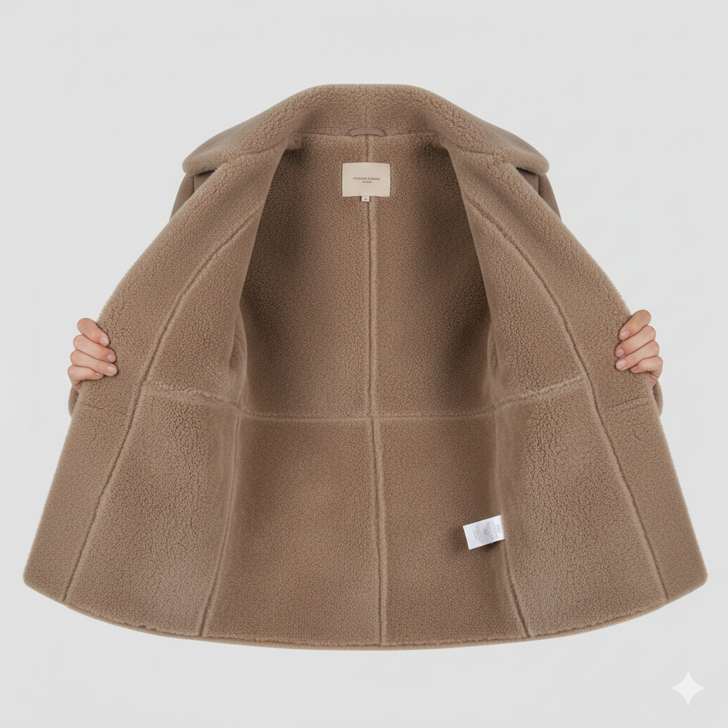 Soft Taupe Shearling Jacket for Women Comfortable Outerwear