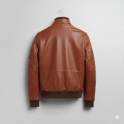 Men's Premium Brown Leather Aviator Bomber Jacket
