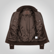 Premium Men's Brown Leather Aviator Jacket