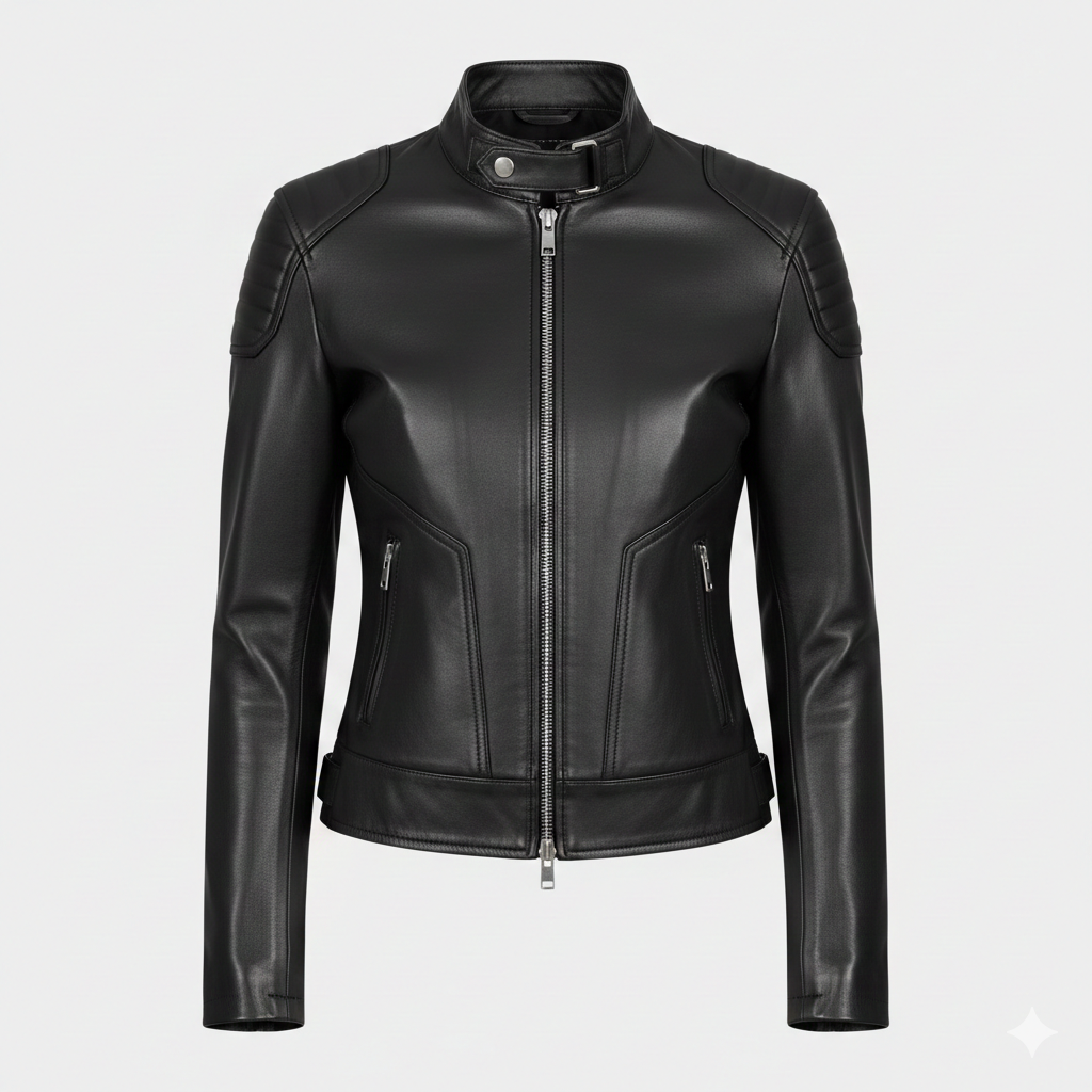 Women’s Biker Jacket Stylish Premium Leather Outerwear