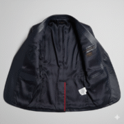 Midnight Blue Leather Men's Blazer Jacket Premium Fashion Wear