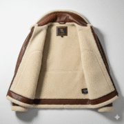 Men's Brown Shearling B-3 Aviator Leather Jacket