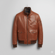 Men's Premium Brown Leather Aviator Bomber Jacket