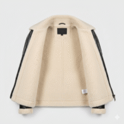 Black Shearling Leather Jacket, B3 Aviator with YKK Hardware