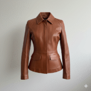 Women’s Brown Leather Classic Aviator Jacket Stylish Design