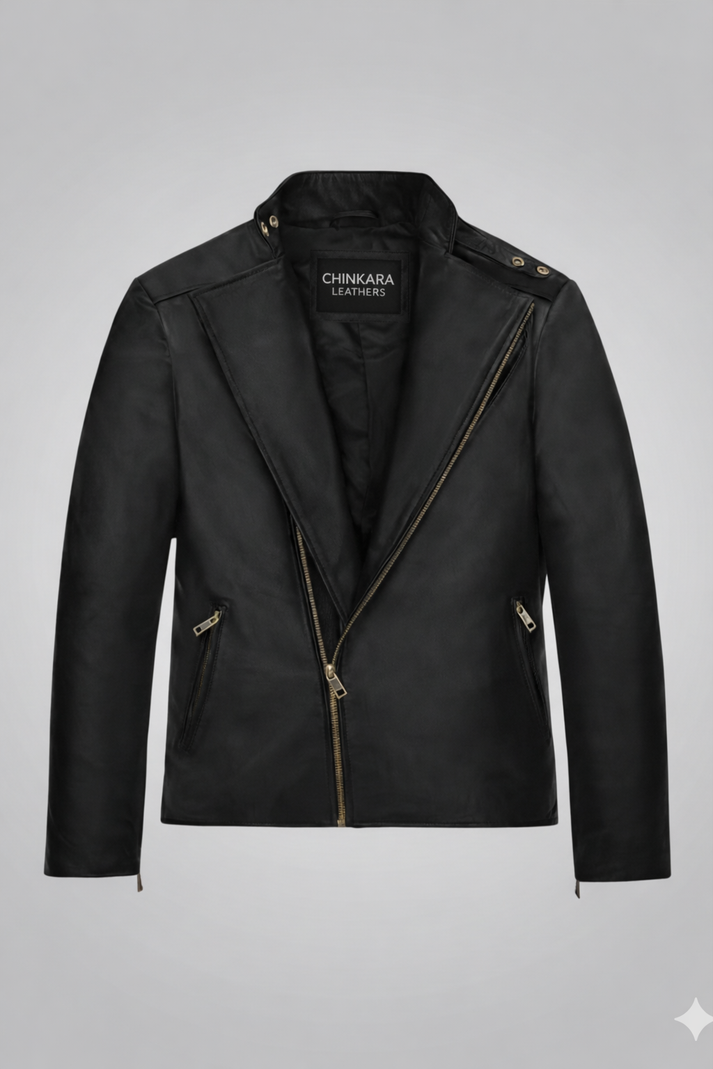 Iron Man Leather Jacket Premium Black Slim Fit Motorcycle Gear