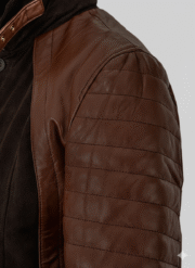 Horns Daniel Radcliffe Brown Suede Leather Bomber Jacket