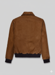Suede Bomber Jacket Man Armie Hammer From Uncle Style