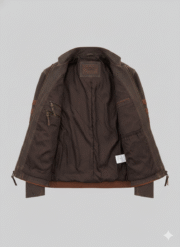 X-Men Wolverine Origins Vintage Brown Leather Biker Jacket