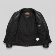 Harley Davidson Black Leather Biker Jacket for Men