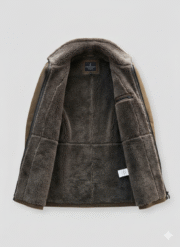 B3 Shearling Sheepskin Long Leather Coat for Men