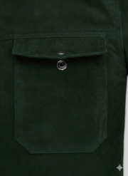 Dark Green Suede Jacket KJ Apa Riverdale Inspired Slim Fit