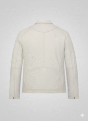 Fast X Jason Statham Cream Leather Jacket Premium Biker Style