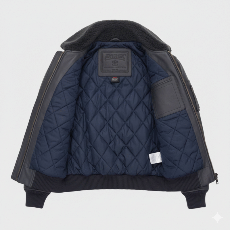 Avirex Classic Black G-1 Aviator Leather Flight Jacket