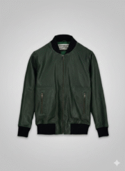 Bradley Cooper Green Leather Jacket Men's Lambskin Bomber