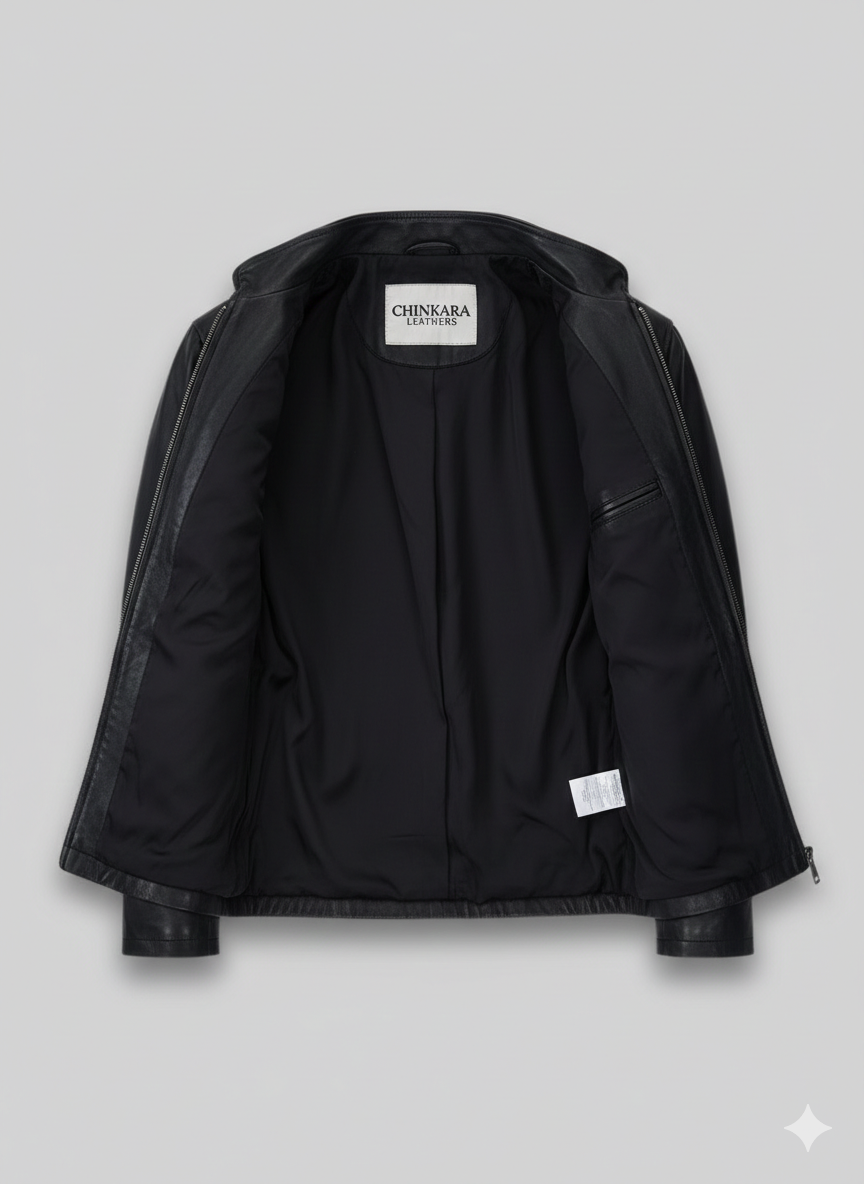 Chris Pratt Leather Jacket Premium Black Slim Fit Biker Wear