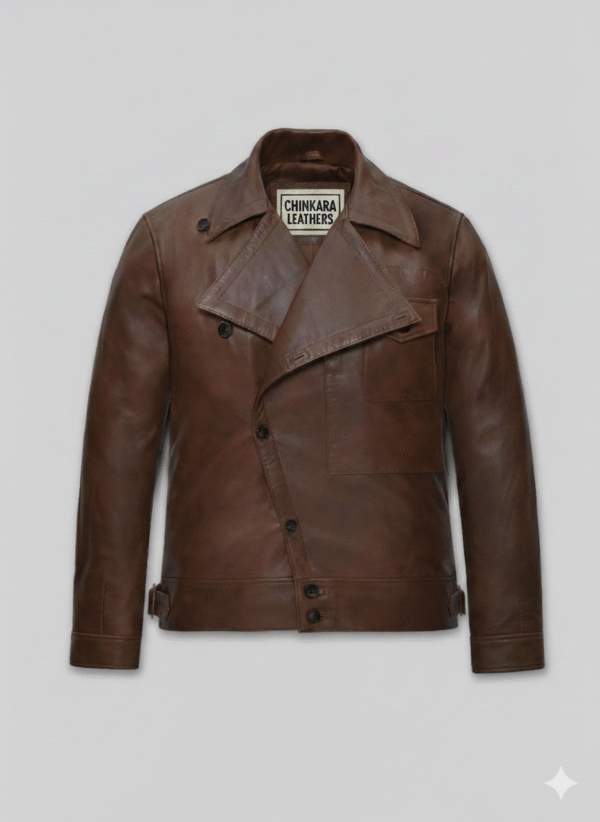 Leonardo DiCaprio Aviator Brown Leather Jacket Movie Replica