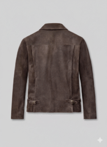 Indiana Jones Inspired Brown Suede Leather Jacket for Men