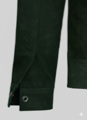 Dark Green Suede Jacket KJ Apa Riverdale Inspired Slim Fit