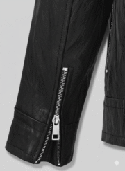 Ghost Protocol Leather Jacket Mens Slim Fit Black Hooded Biker