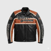 Harley Davidson Vintage Leather Biker Jacket for Men Riding Gear
