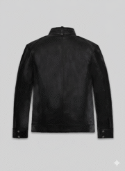 Limitless Bradley Cooper Black Lambskin Leather Biker Jacket