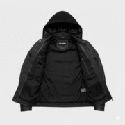 Harley Davidson Black Leather Hooded Jacket Willie G Skull Biker