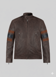 X-Men Wolverine Brown Suede Leather Jacket Biker Gear
