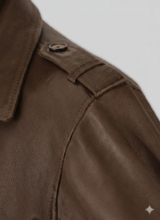 Scott Adkins Expendables 2 Leather Jacket Brown Slim Fit Style