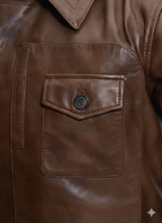 Leonardo DiCaprio Aviator Brown Leather Jacket Movie Replica