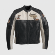 Harley Davidson Leather Jacket Vintage Racing Style Biker Gear