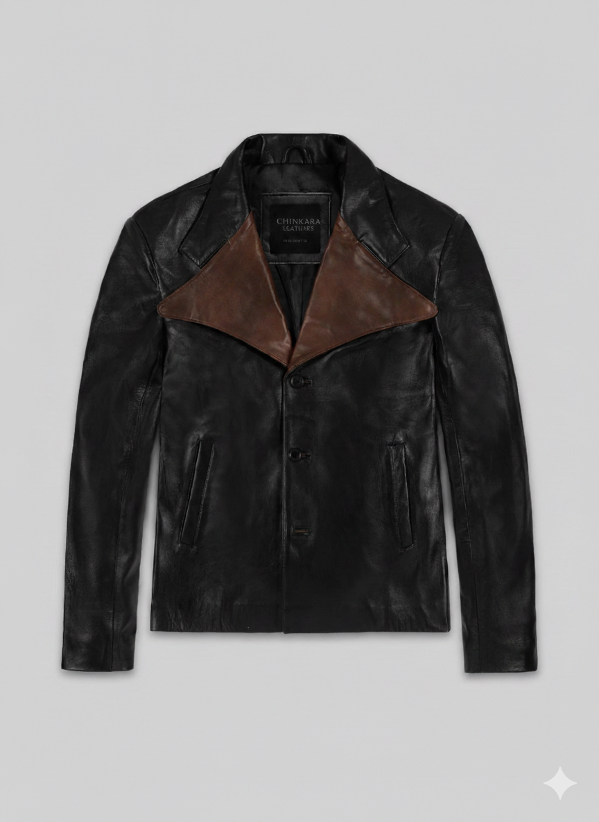 Jim Morrison Leather Jacket Black Vintage Rock Style Chinkara