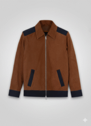 Cristiano Ronaldo Brown Suede Leather Jacket for Men