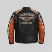 Harley Davidson Vintage Leather Biker Jacket for Men Riding Gear