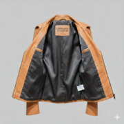 Women’s Tan Leather Slim Fit Fashion Jacket for Everyday Wear