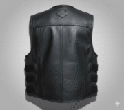 Motorcycle Leather Tactical Vest Men Armor Sleeveless Jacket