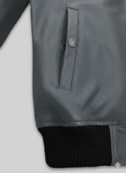 Tom Cruise Leather Jacket Premium Grey Bomber
