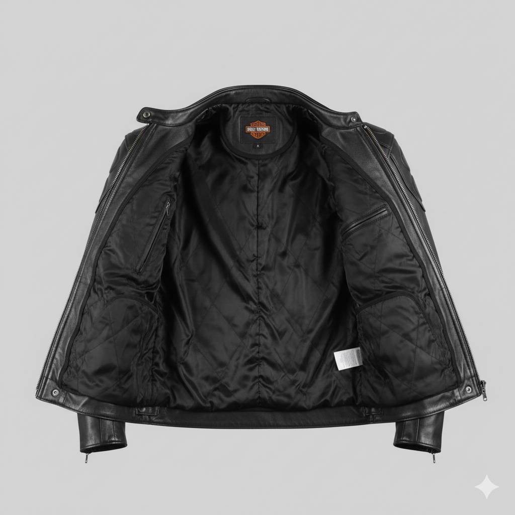 Authentic leather construction offers a rugged look and superior durability. Iconic orange and white racing stripes provide a timeless vintage aesthetic. Detailed embroidery and heavy-duty zippers ensure premium quality throughout. Optimized for riders with a comfortable lining and wind-resistant collar.