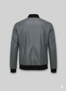 Tom Cruise Leather Jacket Premium Grey Bomber