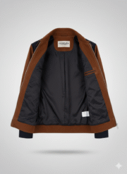 Cristiano Ronaldo Brown Suede Leather Jacket for Men