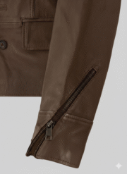 Scott Adkins Expendables 2 Leather Jacket Brown Slim Fit Style