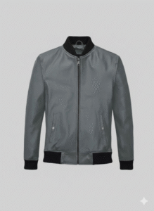 Tom Cruise Leather Jacket Premium Grey Bomber