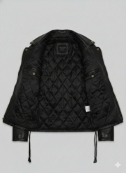 Terminator 2 Black Leather Jacket Arnold Schwarzenegger Style