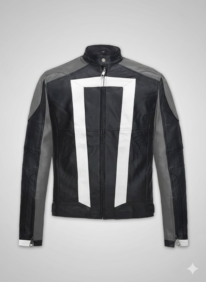 Robbie Reyes Shield Jacket Gabriel Luna Ghost Rider Leather
