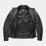 Harley Davidson Black Leather Biker Jacket for Men Riding Gear